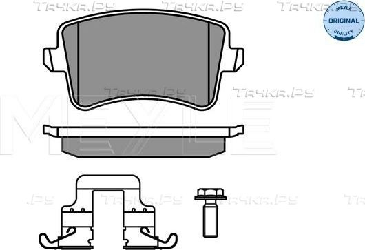 Тормозные колодки Meyle Original задние для Audi A4 IV (B8) 2007-2015. Артикул 025 246 0617/K1