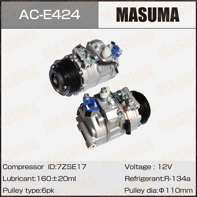 Компрессор кондиционера MASUMA, MERCEDES-BENZ E-CLASS (W211), CLS (C219) / M272. Masuma. Артикул ACE424