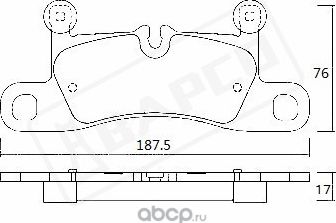Колодки тормозные дисковые, комплект BP0416, (Bapco). Артикул BP0416