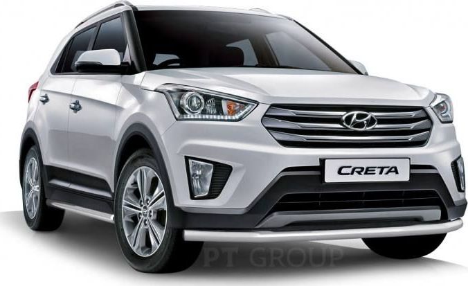 Защита PT Group переднего бампера одинарная d=63 мм (НПС) для Hyundai Creta I 2016-2021. Артикул HCR-16-220231.00
