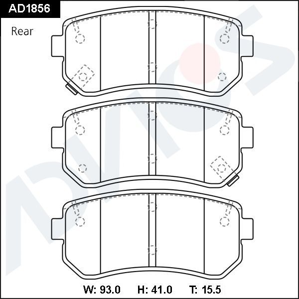 Тормозные колодки Advics. Артикул AD1856