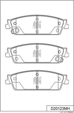 Тормозные колодки MK Kashiyama задние для Cadillac Escalade IV 2014-2026. Артикул D20123MH
