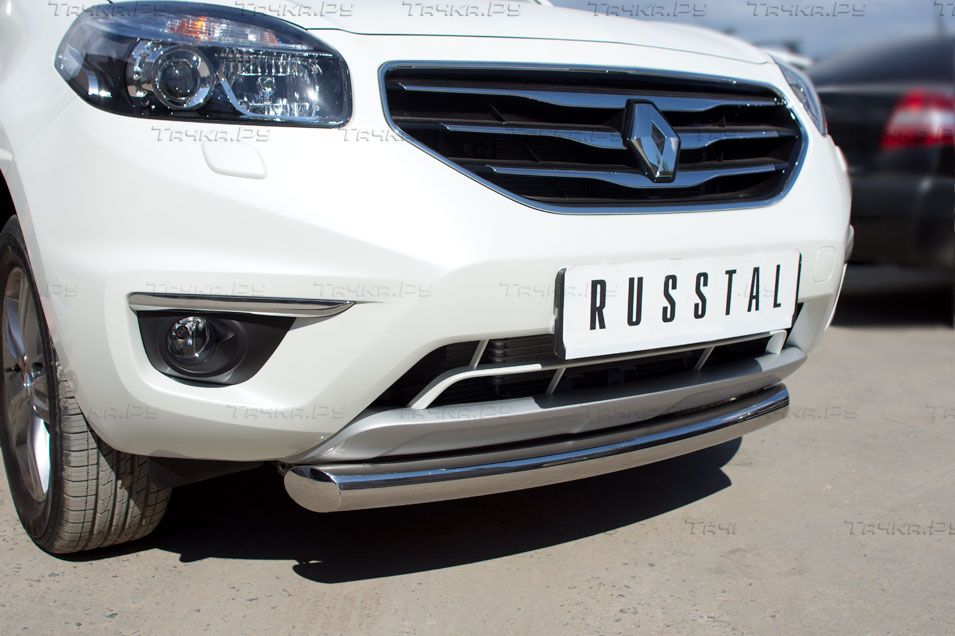 Защита RusStal переднего бампера d76 (дуга) для Renault Koleos 2012-2026. Артикул RKZ-000580