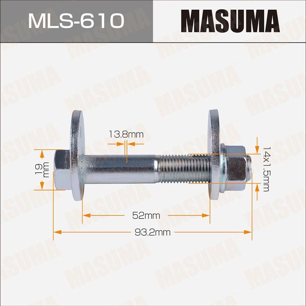 Болт развальный Mazda (MLS-610) MASUMA. Артикул MLS610
