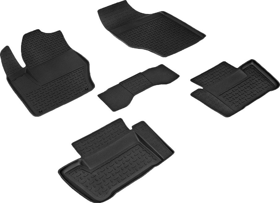 Коврики резиновые Seintex с высоким бортиком для салона Citroen C4 II седан 2011-2026. Артикул 83750