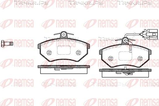 Тормозные колодки Remsa передние для Volkswagen Golf III 1992-1995. Артикул 0134.62