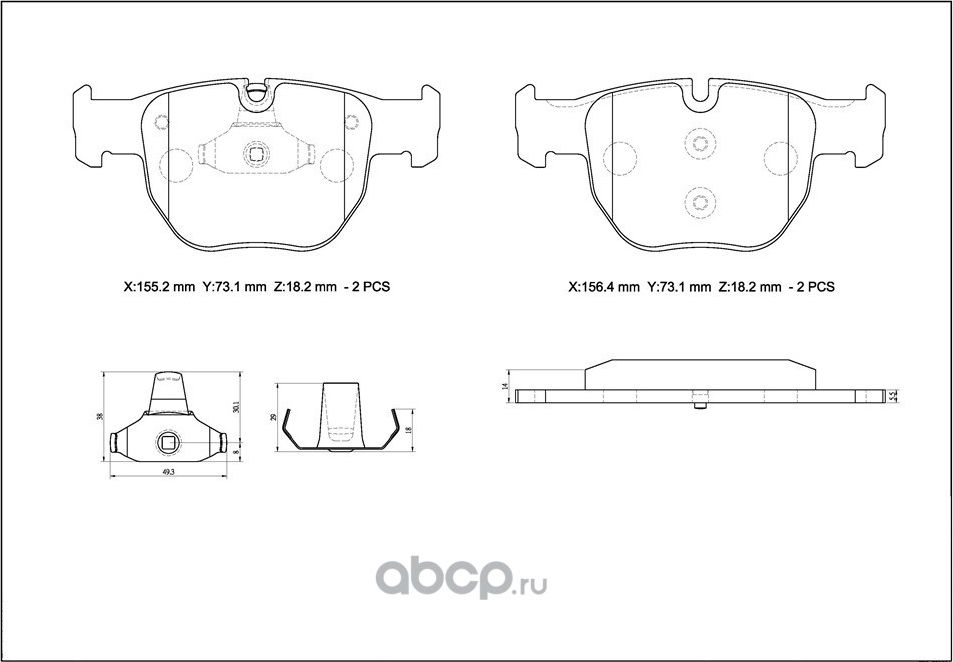 Колодки тормозные дисковые Avantech (противоскрипная пластина в компл.). Артикул AV146