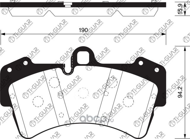 Тормозные колодки (TI-Guar). Артикул TG0346