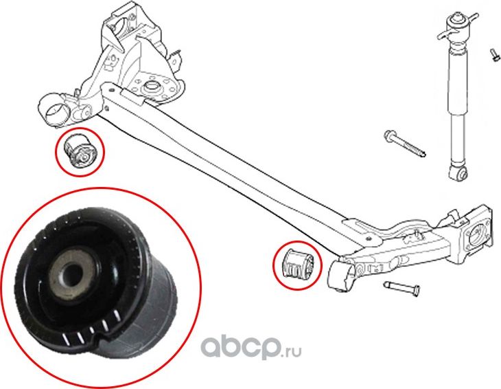 Сайлентблок задней балки HYUNDAI SOLARISKIA RIO 17- (SAT). Артикул ST55160H8000