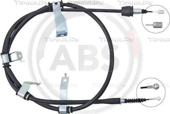 Трос ручника (тросик ручного тормоза) ABS. Артикул K14073