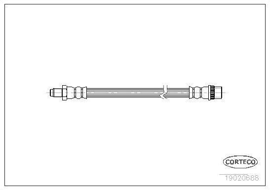 Тормозной шланг Corteco. Артикул 19020688