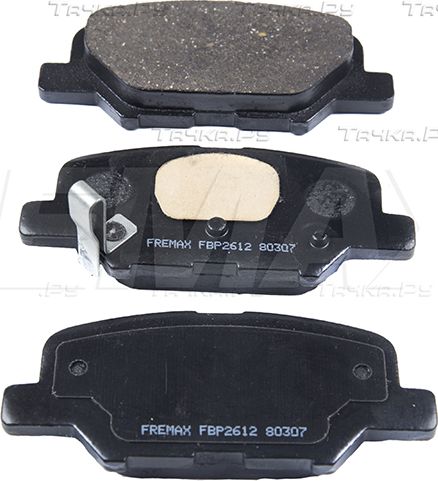 Тормозные колодки Fremax задние для Mitsubishi ASX I 2010-2026. Артикул FBP-2612