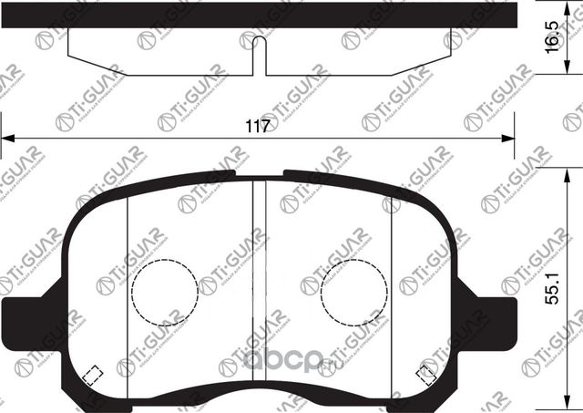 Колодки тормозные (TI-Guar). Артикул TG1302
