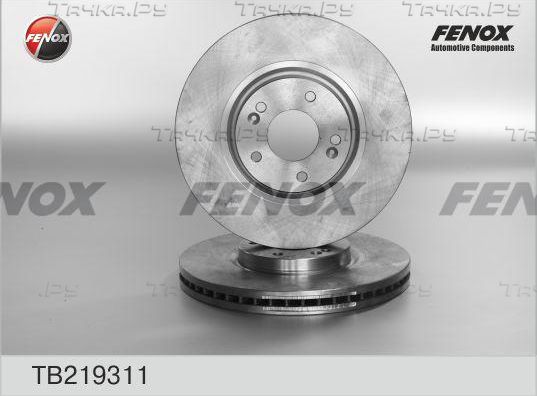 Тормозной диск Fenox передний для Kia Sorento II 2009-2026. Артикул TB219311
