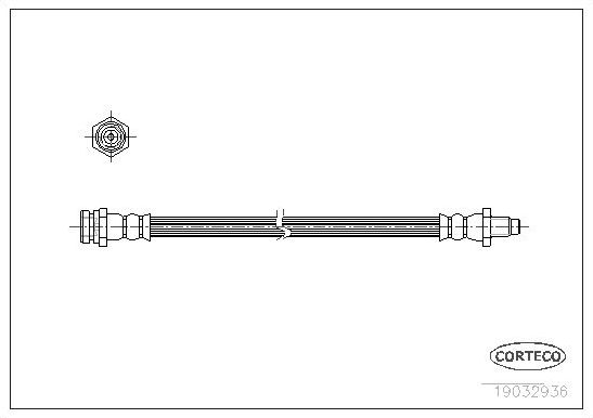 Тормозной шланг Corteco. Артикул 19032936