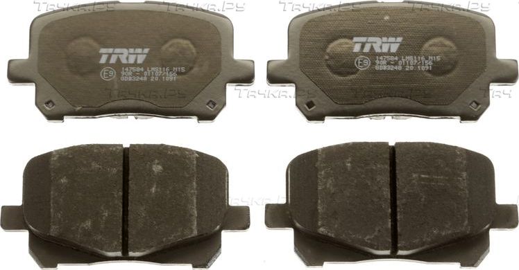 Тормозные колодки TRW COTEC передние для Toyota Estima II 2000-2006. Артикул GDB3248