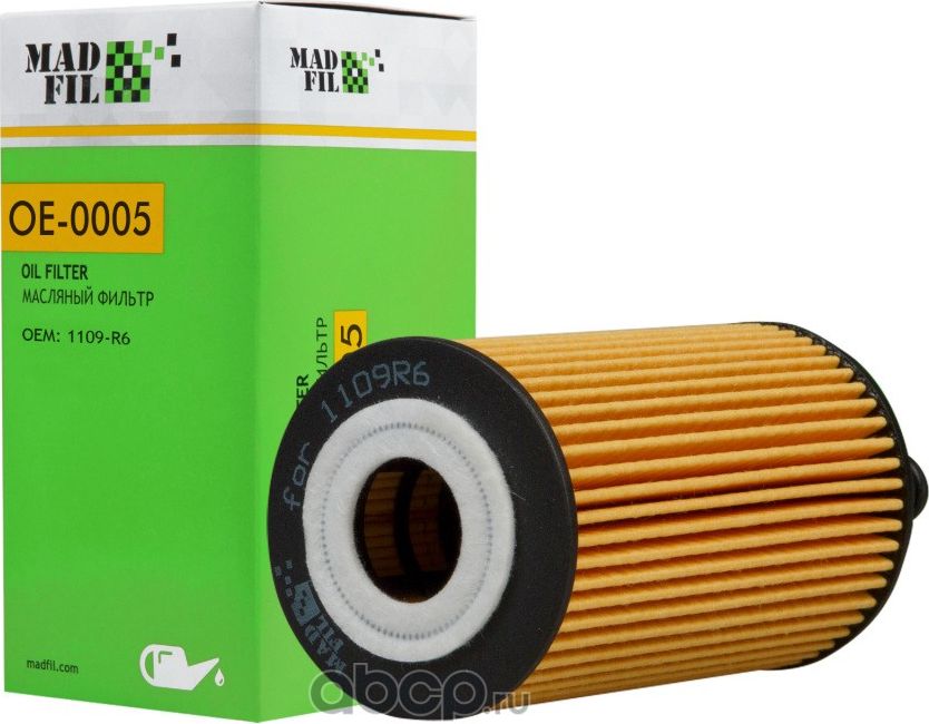 ФИЛЬТР МАСЛЯНЫЙ CITROEN C2 C3 1.11.6 PEUGEOT 106 (Madfil). Артикул OE0005
