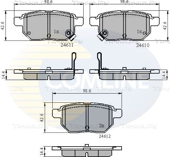 Тормозные колодки Comline Comline задние для Aston Martin Cygnet 2011-2013. Артикул CBP31579