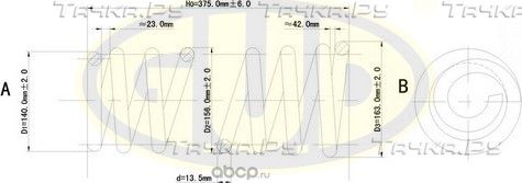 Пружина подвески G.U.D.. Артикул GCS072923