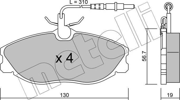 Тормозные колодки Metelli. Артикул 22-0214-0