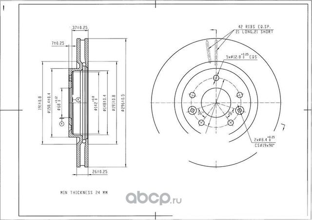 Диск тормозной AVANTECH. Артикул BR3011S