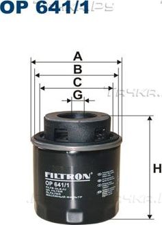 Масляный фильтр Filtron. Артикул OP 641/1