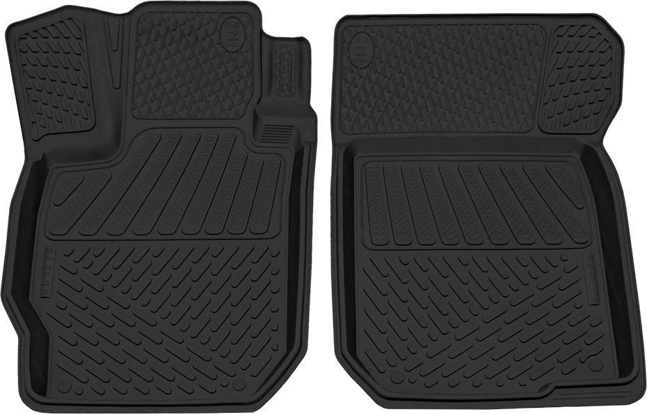 Коврики Rezkon резиновые передние для салона Nissan Almera Ваз 2013-2026. Артикул 1525005200