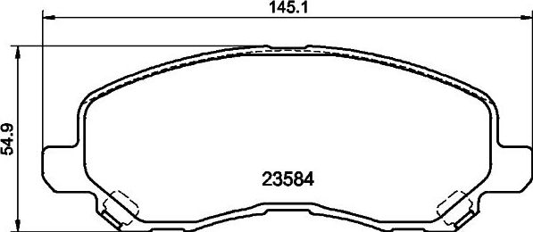 Тормозные колодки Hella NAO. Артикул 8DB 355 027-711
