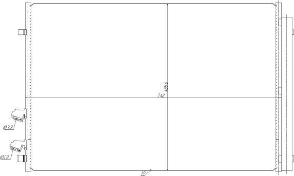 Радиатор кондиционера (конденсатор) NRF EASY FIT. Артикул 350477