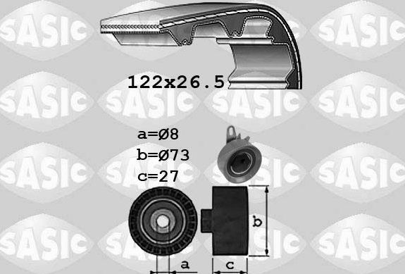 Ремень ГРМ с роликами (комплект) Sasic для Volkswagen Transporter T4 1990-2003. Артикул 1756042