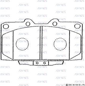 Тормозные колодки Advics. Артикул SN258P