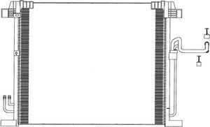 Радиатор кондиционера (конденсатор) Sakura для Infiniti QX50 I 2013-2017. Артикул 5251-9802
