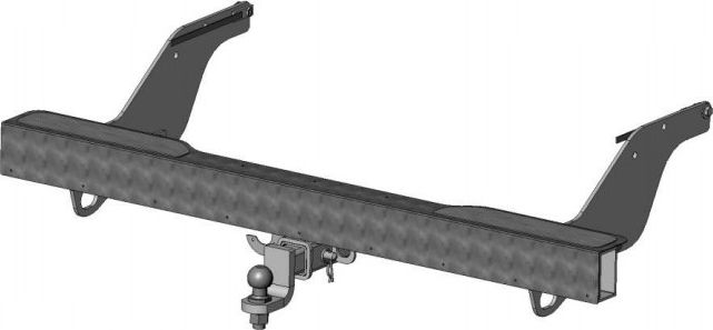 Фаркоп Baltex для Ford Ranger II 2006-2011 с накладкой из нержавеющей стали. Быстросъемный крюк. Артикул 12160837