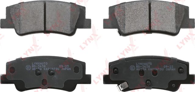 Тормозные колодки LYNXauto задние для Hyundai Sonata VIII (DN8) 2020-2026. Артикул BD-3638