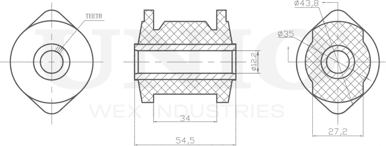 Сайлентблок поворотного кулака (Unio). Артикул RMP-20417