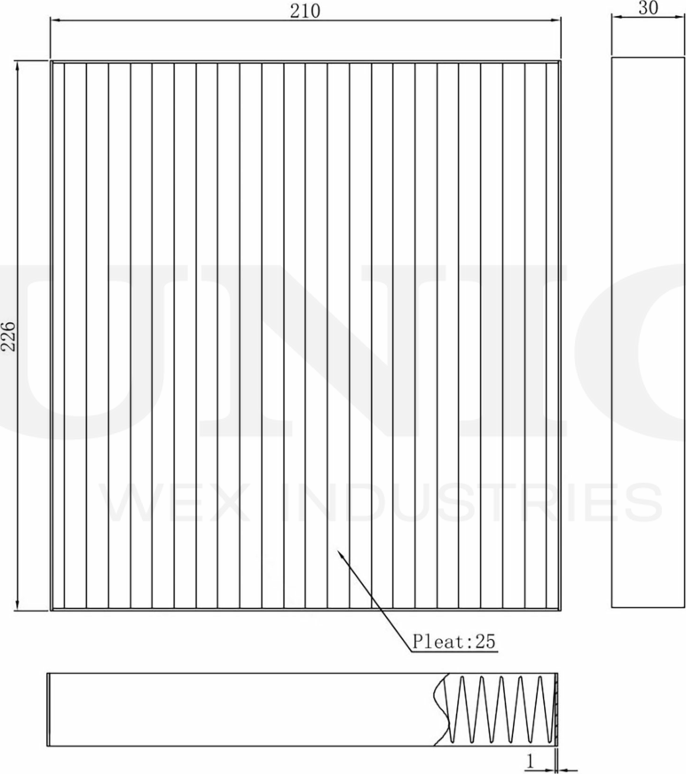Фильтр салона (Unio). Артикул FLT-40043C