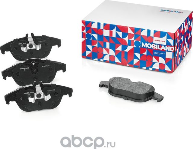 Колодки тормозные дисковые задние (4 шт.) с п/шум. пласт. MERCEDES-BENZ C-CLASS (Mobiland). Артикул 429201180