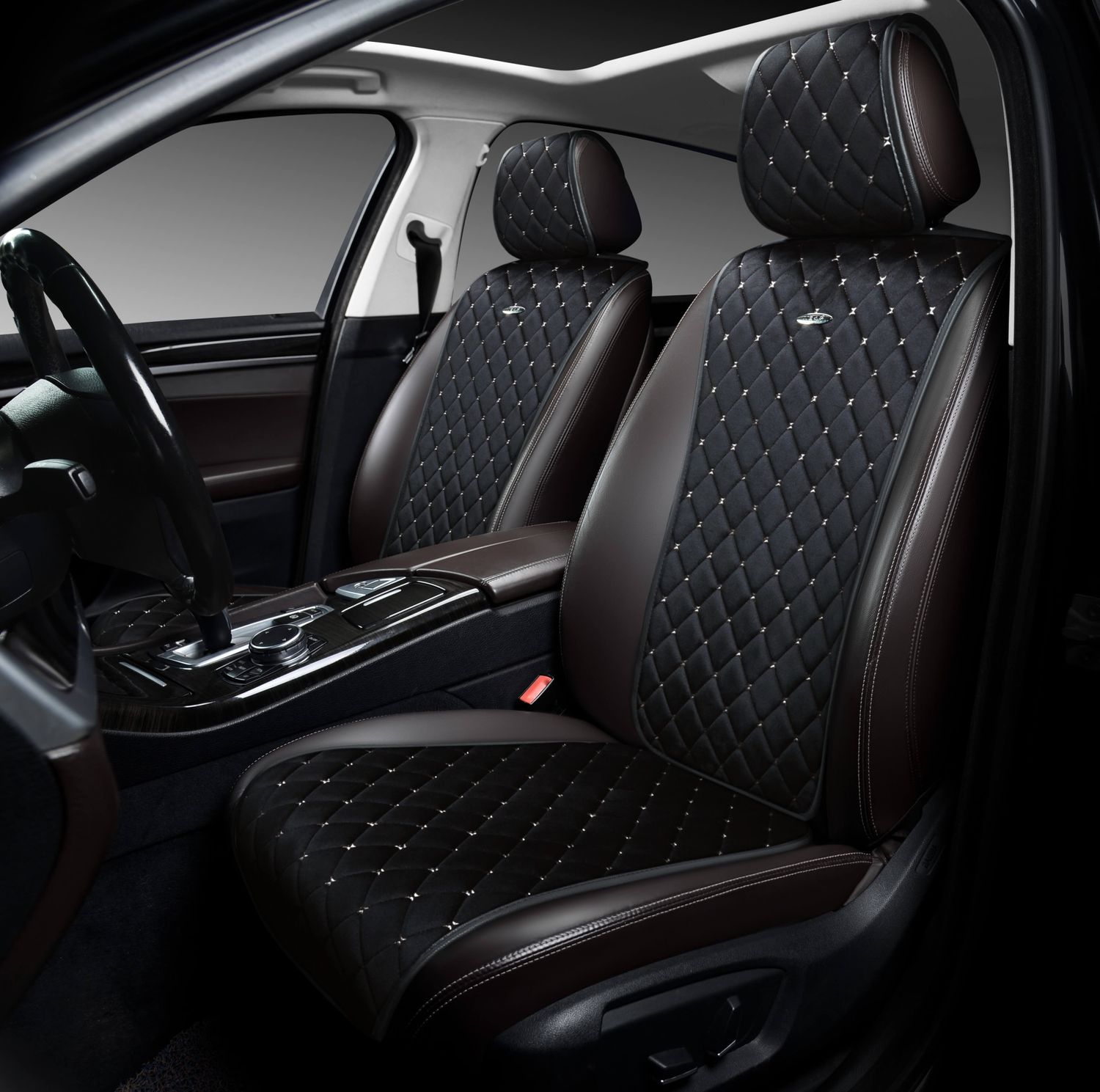 Накидки передние PSV Asterion Pro 2 Front (Черный/ Отстрочка белая), 2 шт.. Артикул 133197