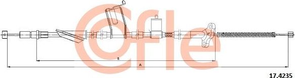 Трос ручника (тросик ручного тормоза) Cofle. Артикул 92.17.4235