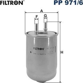 Топливный фильтр Filtron. Артикул PP 971/6