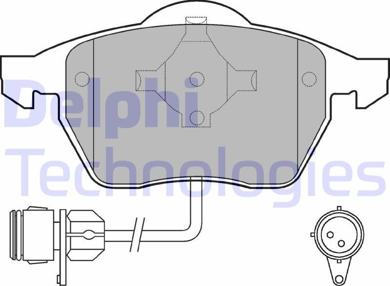 Тормозные колодки Delphi (Low-Metallic). Артикул LP784