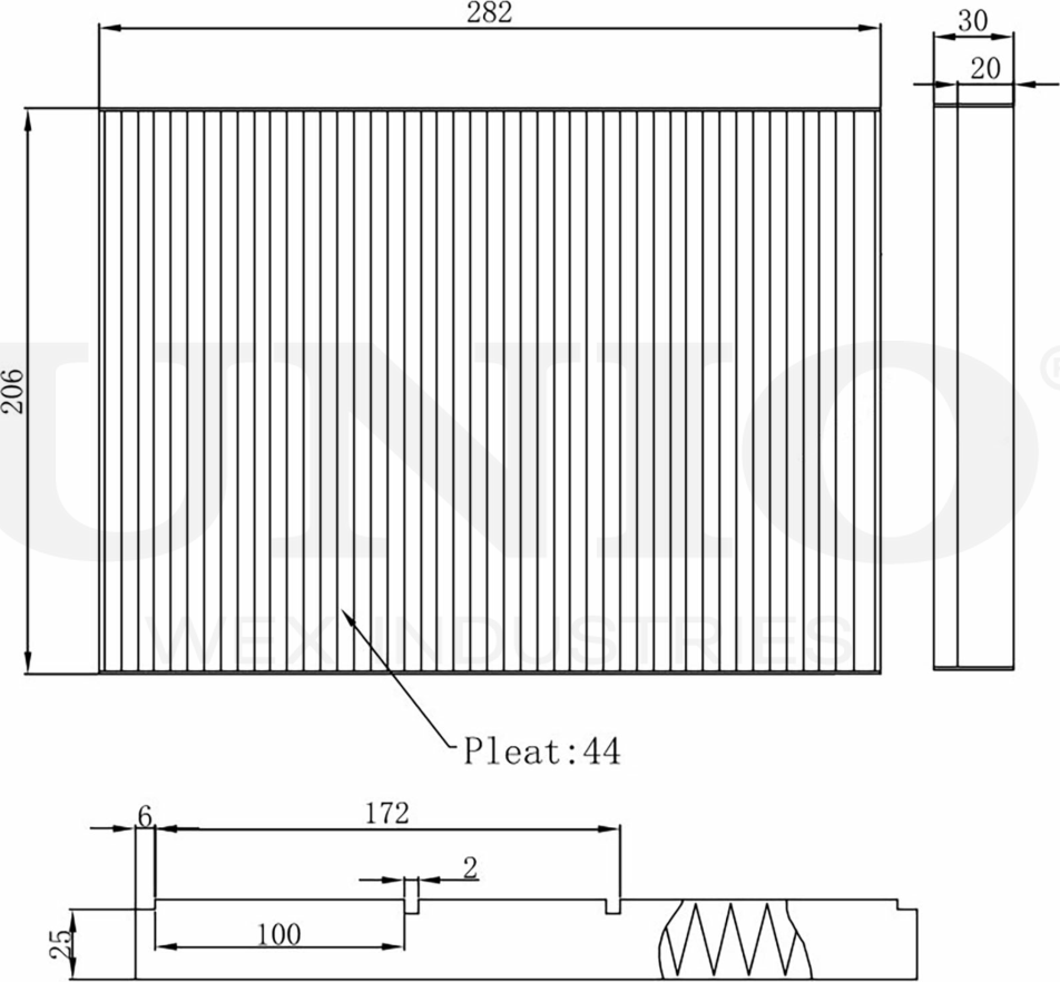 Фильтр салона (Unio). Артикул FLT-40012