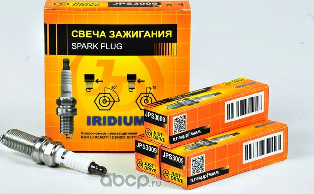 Свеча зажигания /LFR5AIX11/IKH16/ IRIDIUM (Just Drive). Артикул JPS3009