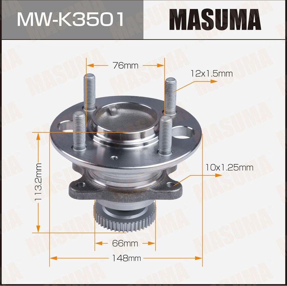 Ступичный подшипник (комплект) Masuma. Артикул MW-K3501