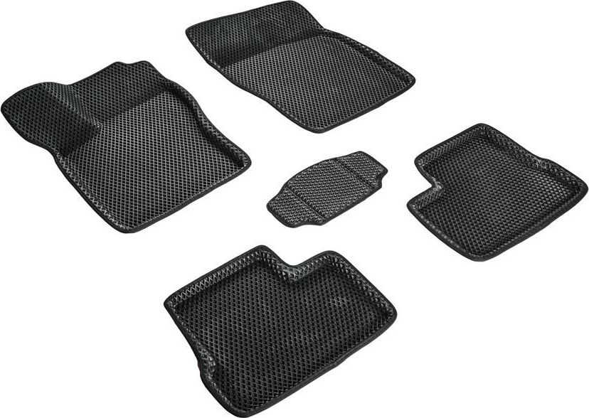 Коврики Seintex 3D EVA ромб для салона Daewoo Nexia 1995-2008 ЧЕРНЫЕ. Артикул 98151