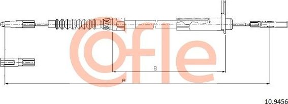 Трос ручника (тросик ручного тормоза) Cofle. Артикул 92.10.9456