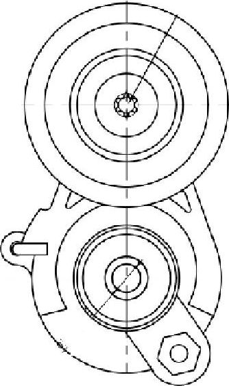 Натяжной ролик (натяжитель) приводного клинового зубчатого ремня Trialli. Артикул CM 5735