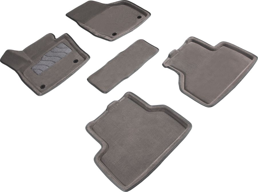 Коврики Seintex 3D ворсовые для салона Audi Q3 2011-2018 Серые. Артикул 86838