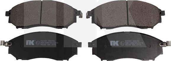 Тормозные колодки NK. Артикул 222261