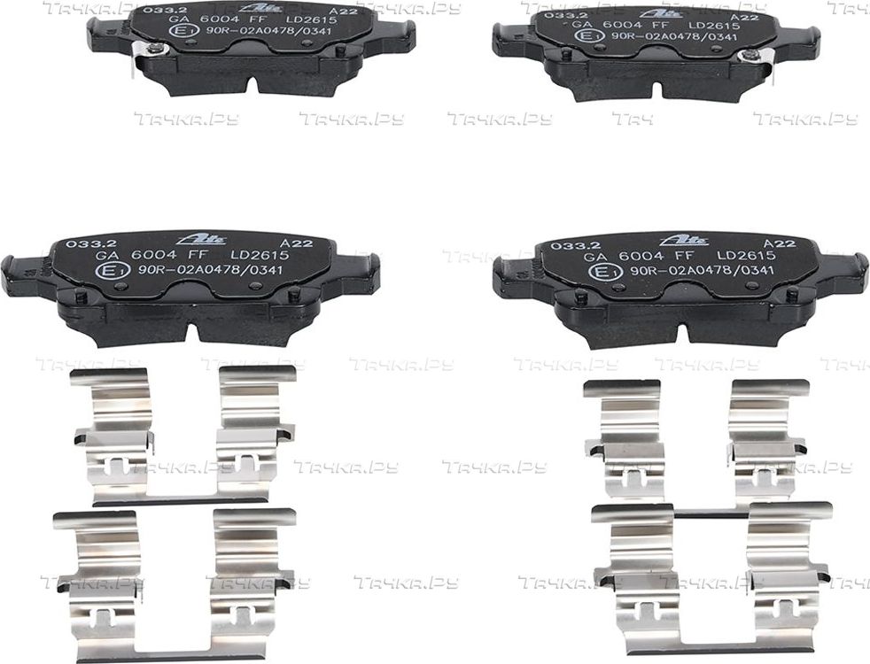 Тормозные колодки ATE Ceramic задние для Opel Astra K 2015-2026. Артикул 13.0470-2615.2